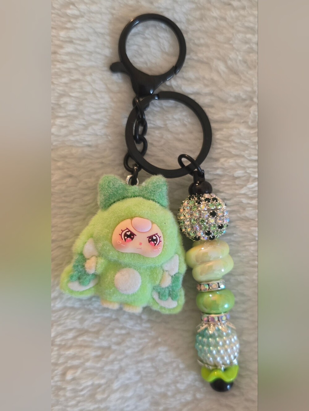 Green & White Keychain/Bag Charm - BB3 Figure